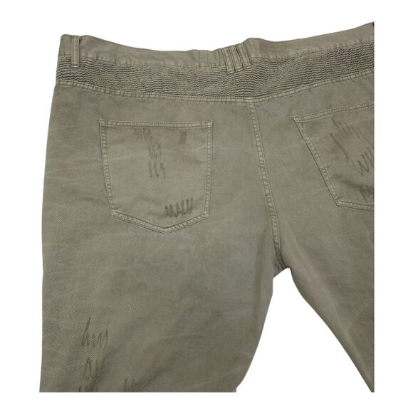 FWRD Denim & Co. Mens Jeans Size 48 Inseam 33 Distressed Cargo Pants Olive Green - Picture 6 of 13